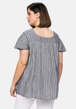 Sheego Tunika Mit Streifen Und Karree-Ausschnitt 7 Sheego Tunika Mit Streifen Und Karree-Ausschnitt -Shego Kleidung Geschaft 14405100018 04CU5 02 SH