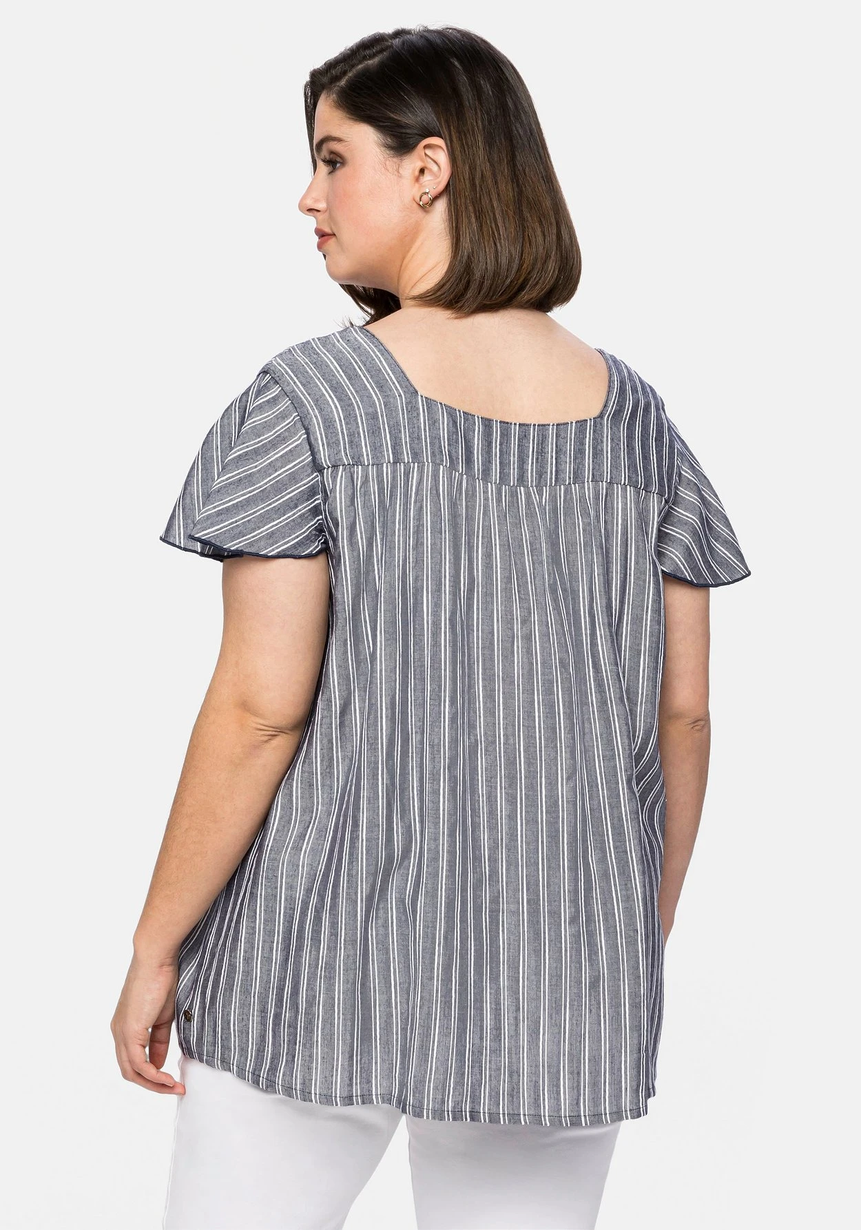 Sheego Tunika Mit Streifen Und Karree-Ausschnitt 2 Sheego Tunika Mit Streifen Und Karree-Ausschnitt – Bild 2