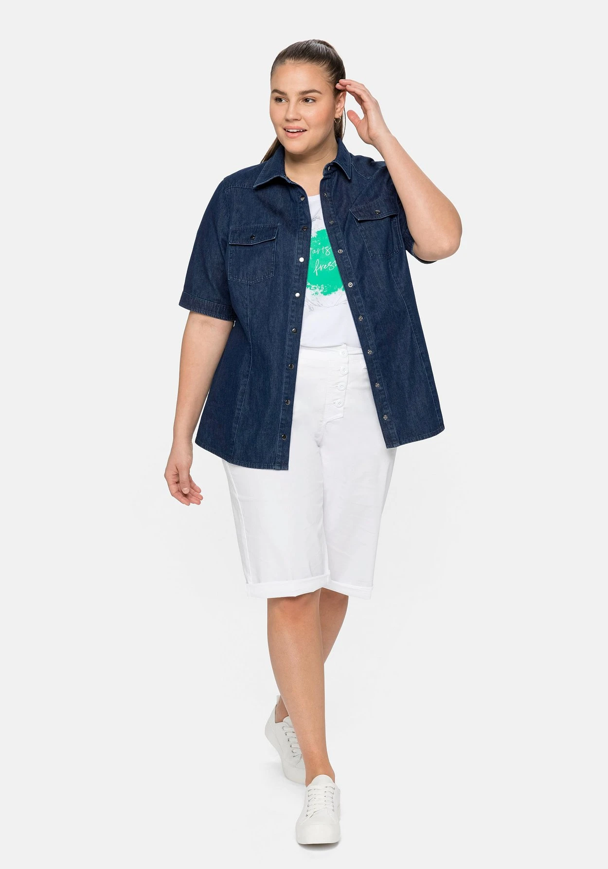 Sheego Bermudas Mit IndividuellemSaumaufschlag 5 Sheego Bermudas Mit IndividuellemSaumaufschlag – Bild 5