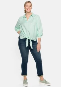 Sheego Tunika Mit Hemdkragen Und Saum Zum Binden -Shego Kleidung Geschaft 14412700133 04CMG 02 SH