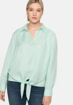 Sheego Tunika Mit Hemdkragen Und Saum Zum Binden -Shego Kleidung Geschaft 14412700133 04CMI 02 SH