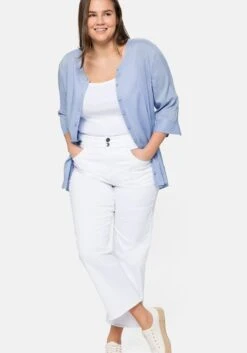 Sheego Bluse Mit 3/4-Ärmeln, Leicht Transparent -Shego Kleidung Geschaft 14414902065 04CSI 02 SH