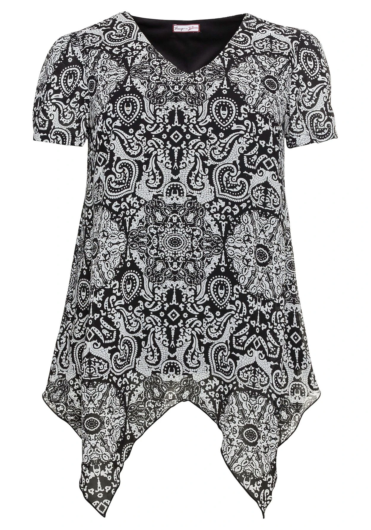 Chiffon-Tunika Mit Alloverdruck Und Zipfelsaum 3 Chiffon-Tunika Mit Alloverdruck Und Zipfelsaum – Bild 3