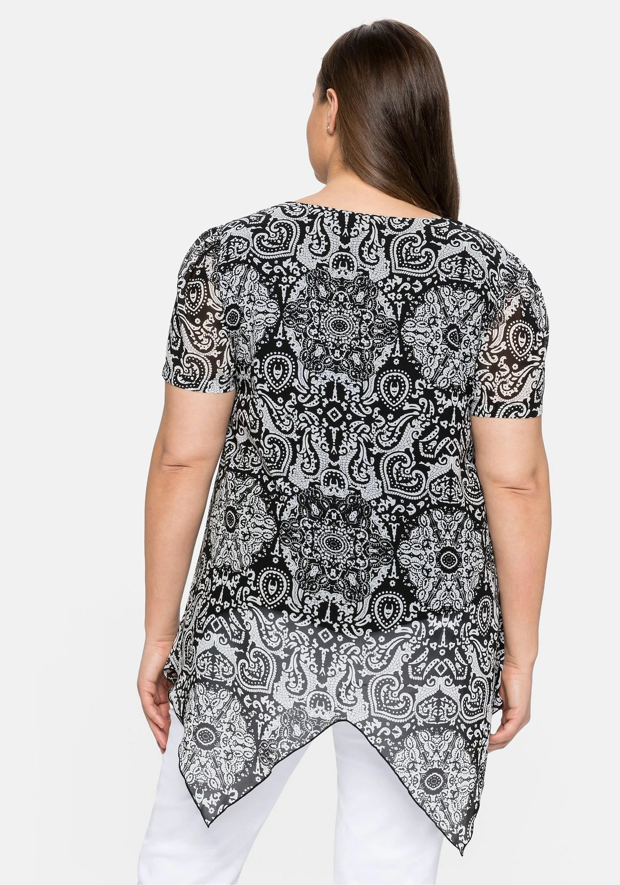 Chiffon-Tunika Mit Alloverdruck Und Zipfelsaum 2 Chiffon-Tunika Mit Alloverdruck Und Zipfelsaum – Bild 2