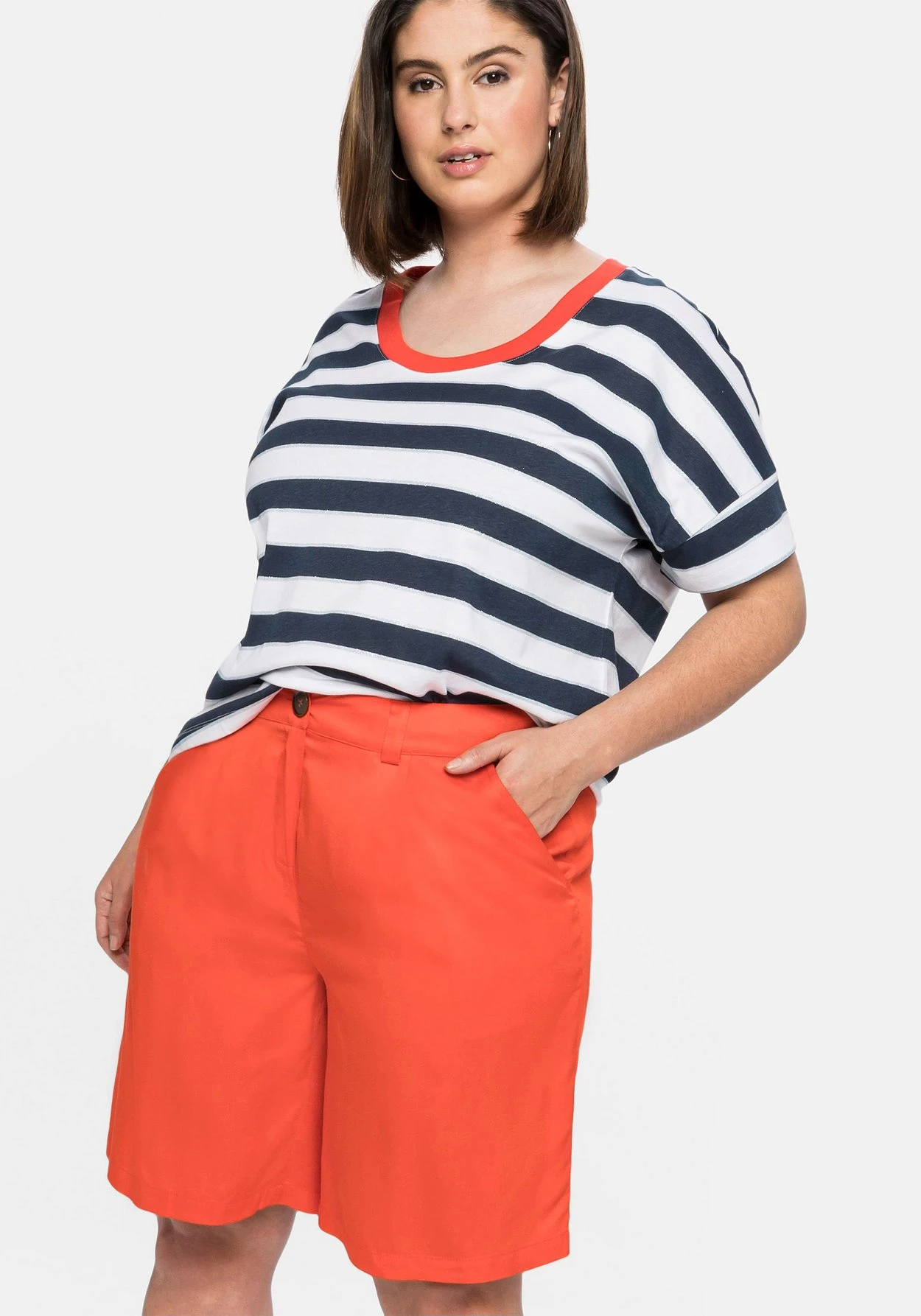 Sheego Bermudas Mit Bügelfalten Und Eingrifftaschen 8 Sheego Bermudas Mit Bügelfalten Und Eingrifftaschen – Bild 8