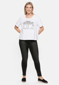 Sheego Shirt In Leichter A-Linie, Mit Zebra-Frontdruck 9 Sheego Shirt In Leichter A-Linie, Mit Zebra-Frontdruck -Shego Kleidung Geschaft 14422800010 04D3M 02 SH