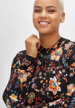 Jerseykleid Mit Weit Schwingendem Rock, Blumenprint 11 Jerseykleid Mit Weit Schwingendem Rock, Blumenprint -Shego Kleidung Geschaft 14458200377 04ENT 02 SH