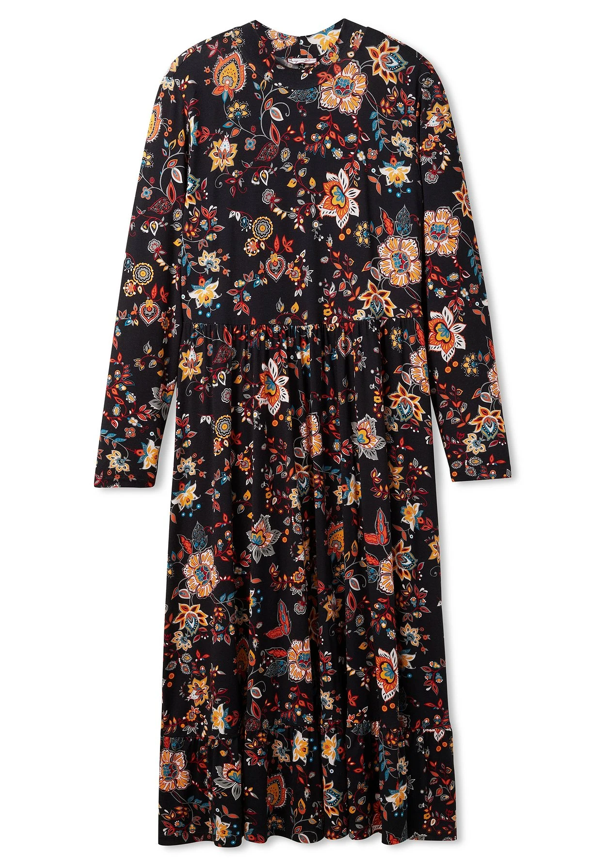 Jerseykleid Mit Weit Schwingendem Rock, Blumenprint 4 Jerseykleid Mit Weit Schwingendem Rock, Blumenprint – Bild 4