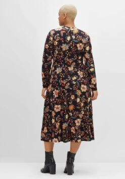 Jerseykleid Mit Weit Schwingendem Rock, Blumenprint 8 Jerseykleid Mit Weit Schwingendem Rock, Blumenprint -Shego Kleidung Geschaft 14458200377 04ENY 02 SH