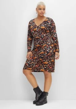 Jerseykleid In Wickeloptik Mit Tiefem V-Ausschnitt 9 Jerseykleid In Wickeloptik Mit Tiefem V-Ausschnitt -Shego Kleidung Geschaft 14463600377 04EVK 02 SH