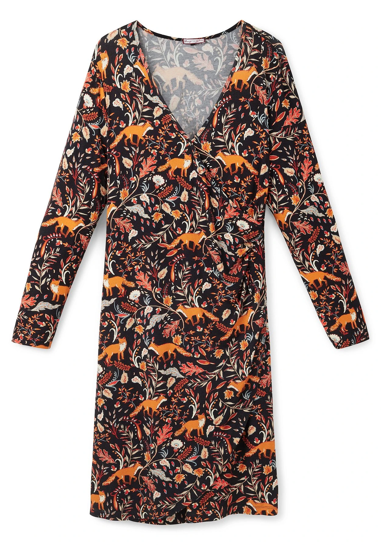 Jerseykleid In Wickeloptik Mit Tiefem V-Ausschnitt 3 Jerseykleid In Wickeloptik Mit Tiefem V-Ausschnitt – Bild 3