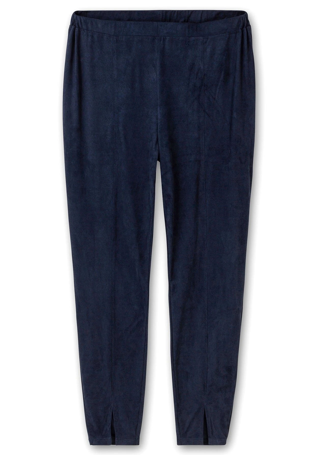 Sheego Leggings Mit Schlitz Am Saum, In Velourslederoptik 4 Sheego Leggings Mit Schlitz Am Saum, In Velourslederoptik – Bild 4