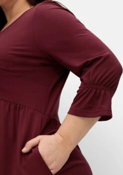 Sheego Shirtkleid Mit Gerafften 3/4-Ärmeln 11 Sheego Shirtkleid Mit Gerafften 3/4-Ärmeln -Shego Kleidung Geschaft 14466700265 04SQL 02 SH