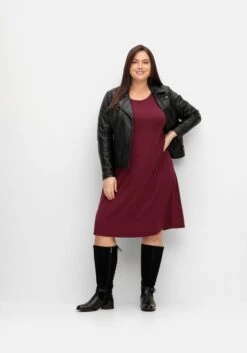 Sheego Shirtkleid Mit Gerafften 3/4-Ärmeln 10 Sheego Shirtkleid Mit Gerafften 3/4-Ärmeln -Shego Kleidung Geschaft 14466700265 04SQM 02 SH