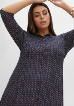 Sheego Jerseykleid In Hemdblusen-Stil, Leicht Elastisch -Shego Kleidung Geschaft 14473600524 04ETY 02 SH