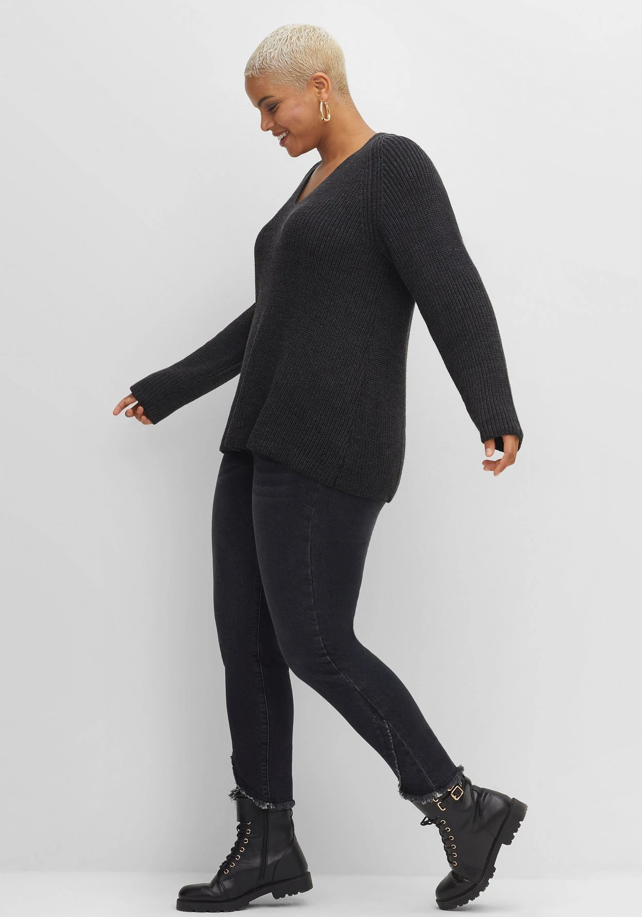 Sheego Pullover Mit Kaschmir, In Leichter A-Linie 2 Sheego Pullover Mit Kaschmir, In Leichter A-Linie – Bild 2