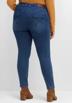Sheego Schmale Jeans Mit Zippern Am Saumabschluss -Shego Kleidung Geschaft 14477800053 04FKD 02 SH