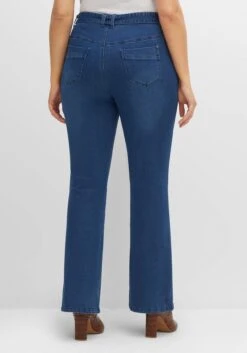 Sheego Bootcut-Jeans Mit Stoffgürtel Und Markanten Taschen -Shego Kleidung Geschaft 14480100330 04FJJ 02 SH