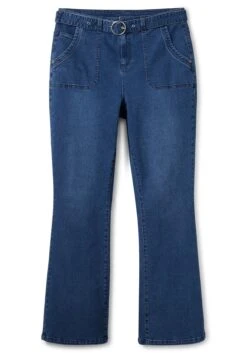 Sheego Bootcut-Jeans Mit Stoffgürtel Und Markanten Taschen -Shego Kleidung Geschaft 14480100330 04FJM 00 SH