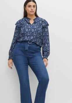 Sheego Bootcut-Jeans Mit Stoffgürtel Und Markanten Taschen -Shego Kleidung Geschaft 14480100330 04FJP 02 SH