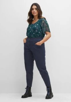 Sheego Chinohose Aus Twill, Mit High-Waist-Bund -Shego Kleidung Geschaft 14497000035 04GKD 02 SH