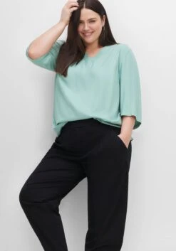 Sheego Twillhose OLIVIA Mit Gürteldetail Und Bundfalten -Shego Kleidung Geschaft 14497200289 04GQ4 02 SH