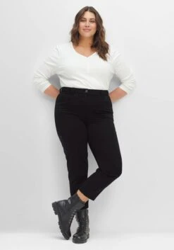 Sheego Schmale Twill-Hose In 7/8-Länge, Mit Zipper-Details -Shego Kleidung Geschaft 14497300289 04GHH 02 SH