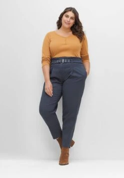 Sheego Hose Im Mom-Fit, Mit Paperbagbund Und Gürtel -Shego Kleidung Geschaft 14506300035 04GJA 02 SH