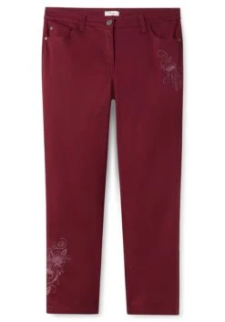 Sheego Gerade Twillhose Mit Dezenter Blumenstickerei -Shego Kleidung Geschaft 14506400265 04G57 00 SH