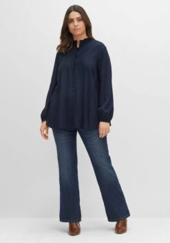 Sheego Bluse Mit Smok- Ausschnitt Und Lochmusterdetails -Shego Kleidung Geschaft 14507600035 04G88 02 SH
