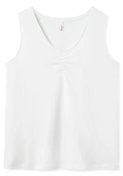 Sheego Tanktop Mit Kräuselung Am V-Ausschnitt 8 Sheego Tanktop Mit Kräuselung Am V-Ausschnitt -Shego Kleidung Geschaft 14508600010 04GDY 00 SH