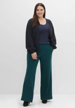 Sheego Weite Hose Mit Streifenstruktur, Extralanges Bein -Shego Kleidung Geschaft 14520701685 04GUN 02 SH