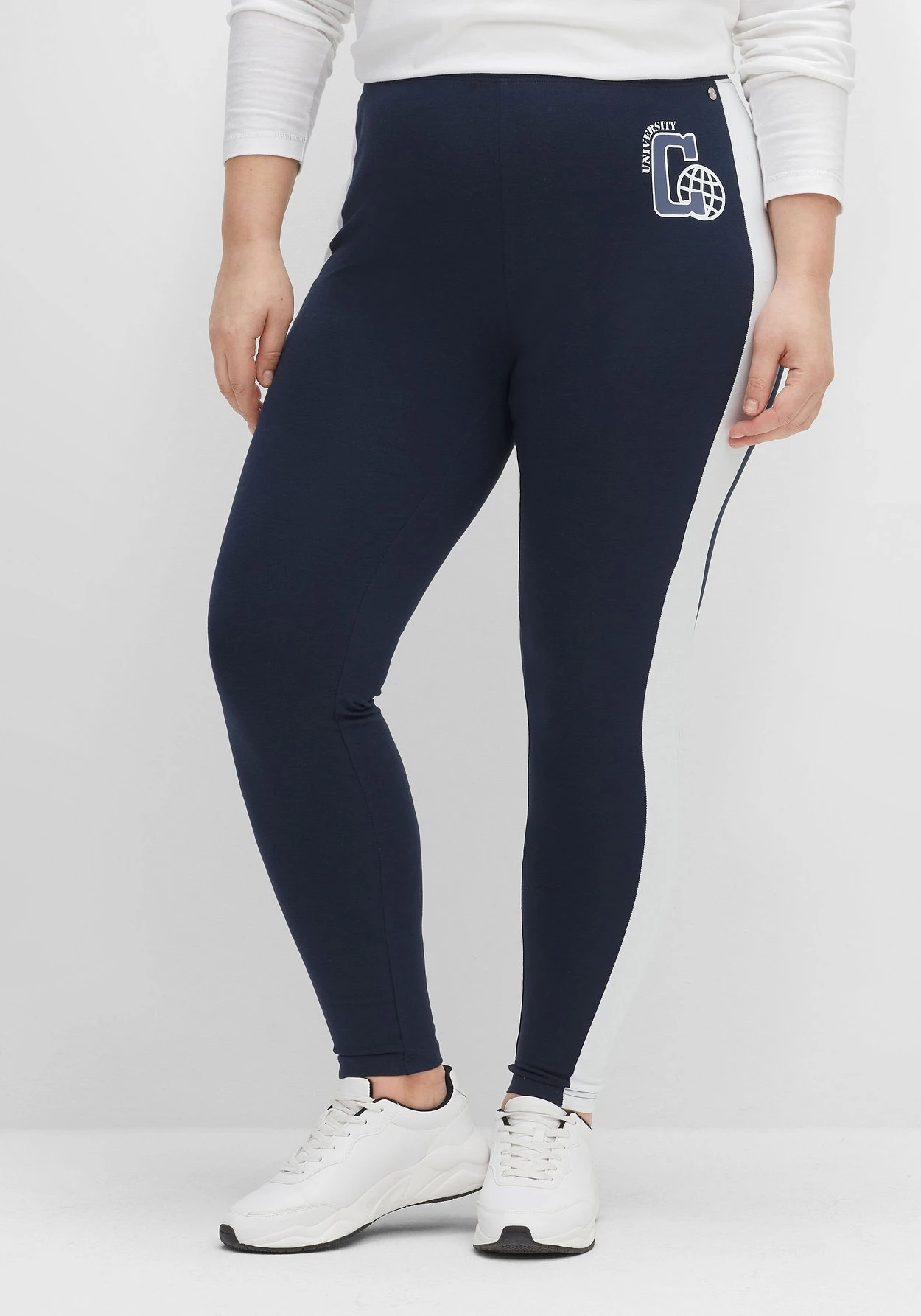 Sheego Leggings Im College-Stil, In Knöchellänge 1 Sheego Leggings Im College-Stil, In Knöchellänge