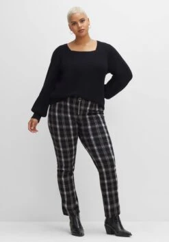 Gerade Hose Im Karomuster, Mit Elastischem Bund -Shego Kleidung Geschaft 14532301648 04H3J 02 SH