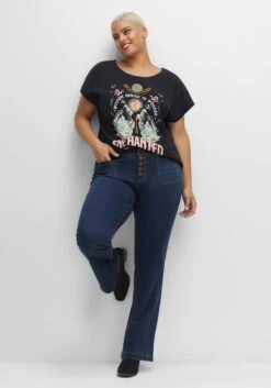 Bootcut-Jeans Mit Zierknopfleiste -Shego Kleidung Geschaft 14533900330 04HL3 02 SH