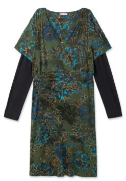 Jerseykleid Im Wickelschnitt, Mit Blumendruck -Shego Kleidung Geschaft 14559300377 04IF2 00 SH