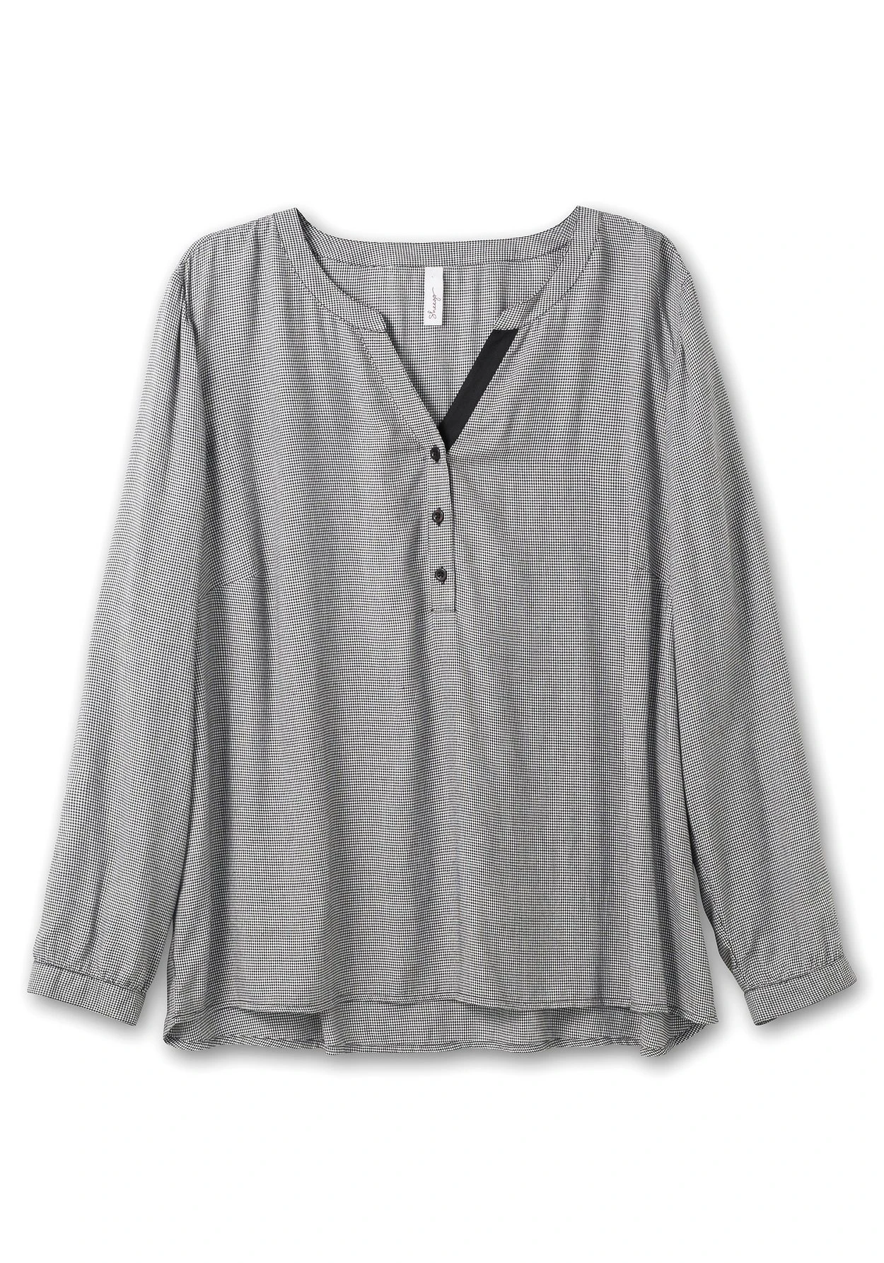 Sheego Karierte Tunika Mit V-Ausschnitt Und Kurzer Knopfleiste 3 Sheego Karierte Tunika Mit V-Ausschnitt Und Kurzer Knopfleiste – Bild 3