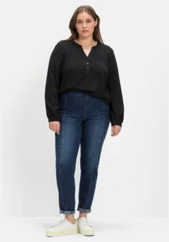 Sheego Tunika Mit V-Ausschnitt Und Kurzer Knopfleiste -Shego Kleidung Geschaft 14561800289 04J83 02 SH