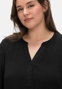 Sheego Tunika Mit V-Ausschnitt Und Kurzer Knopfleiste -Shego Kleidung Geschaft 14561800289 04J84 03 SH