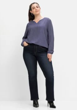 Sheego Tunika Mit V-Ausschnitt Und Kontrastdetails -Shego Kleidung Geschaft 14567000047 04IZX 02 SH