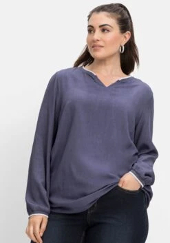 Sheego Tunika Mit V-Ausschnitt Und Kontrastdetails -Shego Kleidung Geschaft 14567000047 04IZZ 02 SH