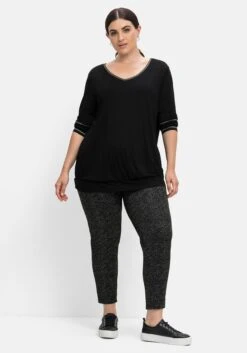 Sheego Leggings In Salz- Und-Pfeffer-Optik