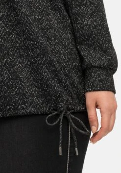 Sheego Sweatshirt Mit Kapuze, In Salz-und-Pfeffer-Optik -Shego Kleidung Geschaft 14570400289 04JTI 01 SH