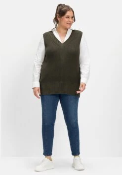 Sheego Schmale Jeans Mit Gummibund Und Teilungsnähten -Shego Kleidung Geschaft 14570500053 04IQH 04 SH