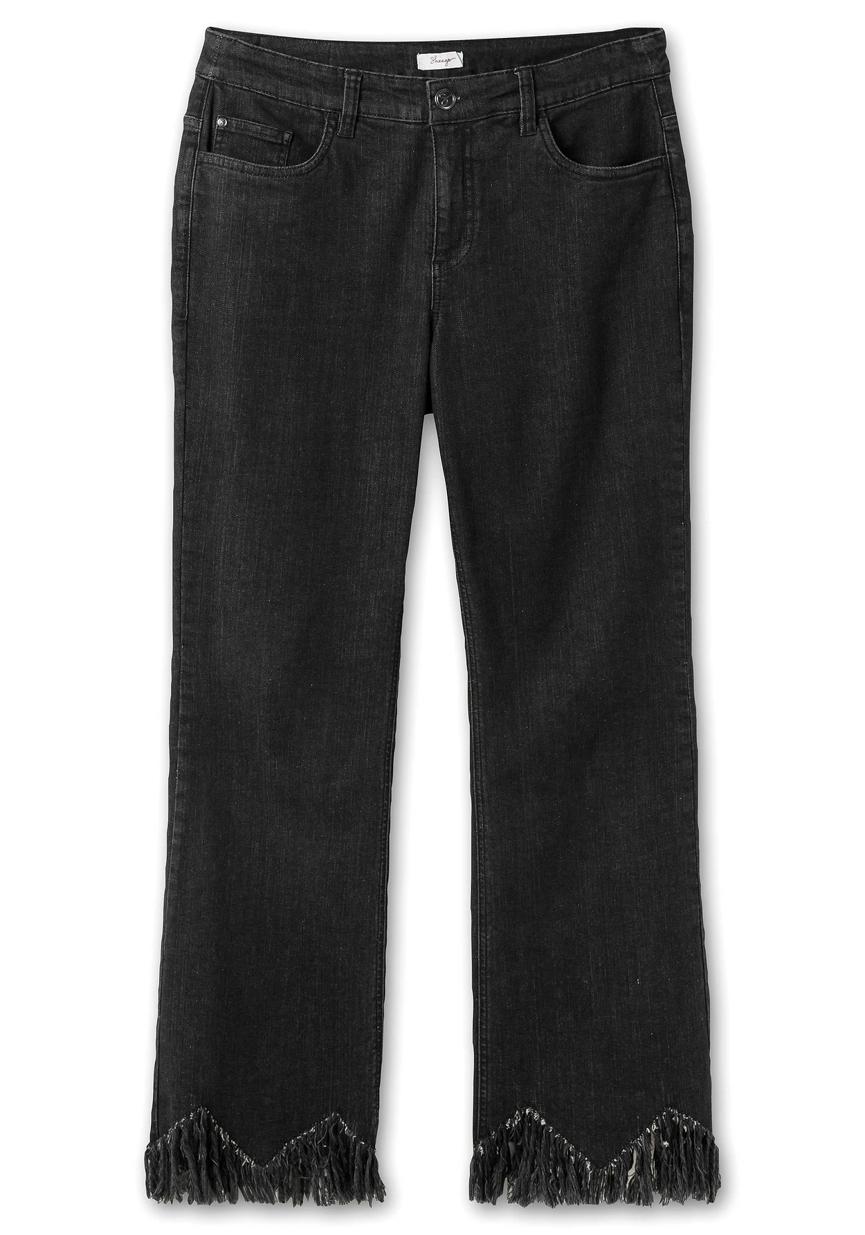 Sheego Bootcut-Jeans Mit Fransensaum In Zickzack-Form 4 Sheego Bootcut-Jeans Mit Fransensaum In Zickzack-Form – Bild 4