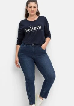 Sheego Schmale Jeans Mit Zierösen, In Five-Pocket-Form -Shego Kleidung Geschaft 14570700330 04IRF 02 SH