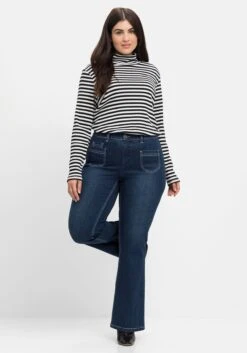 Sheego Bootcut-Jeans In High-Heel-Länge, Mit Kontrastnähten -Shego Kleidung Geschaft 14571800330 04ISN 02 SH