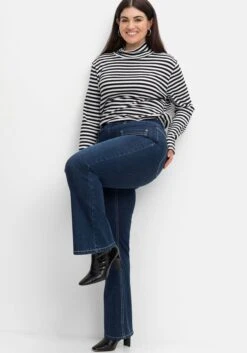 Sheego Bootcut-Jeans In High-Heel-Länge, Mit Kontrastnähten -Shego Kleidung Geschaft 14571800330 04ISU 02 SH