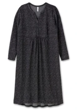 Sheego Jerseykleid In Salz-und-Pfeffer-Optik -Shego Kleidung Geschaft 14572400289 04IWN 00 SH