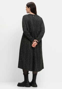 Sheego Jerseykleid In Salz-und-Pfeffer-Optik -Shego Kleidung Geschaft 14572400289 04IWR 02 SH